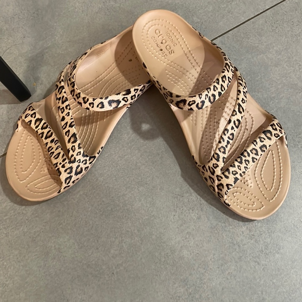 Leopard Kadee II Sandals Crocs